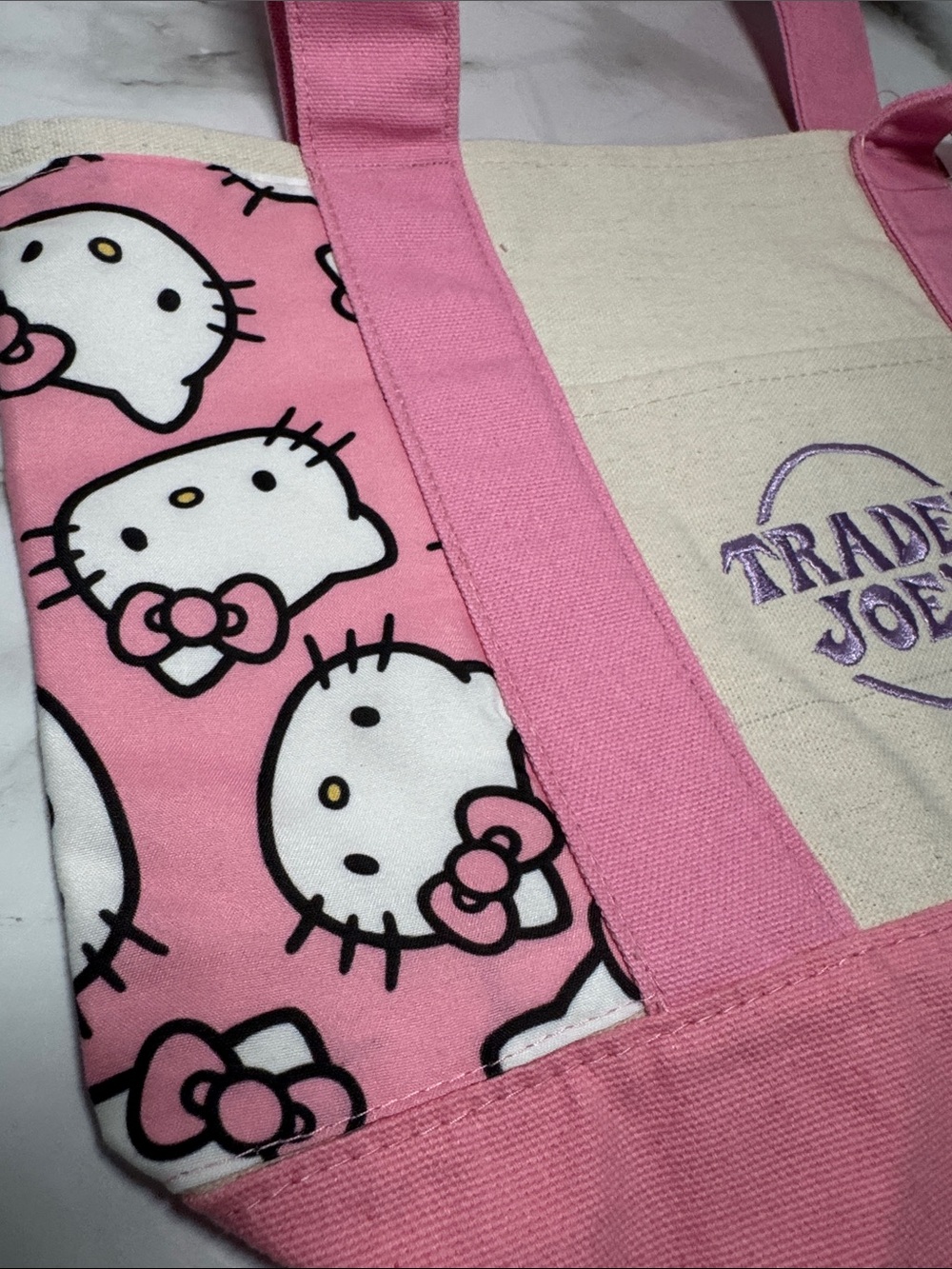 Custom Trader Joe Mini Tote - Pink, Hello Kitty, NWT - Picture 3 of 17